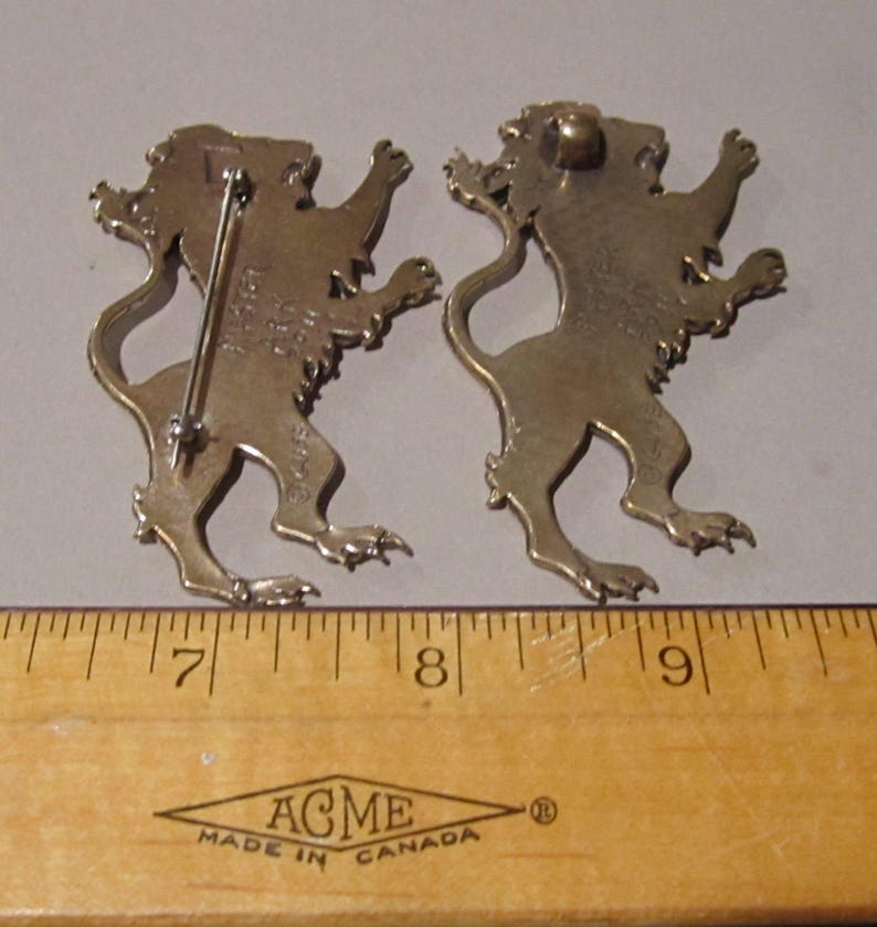 Lion Brooch or Pendant in Bronze image 4