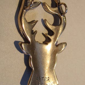 Stag Head Pendant in Bronze image 5