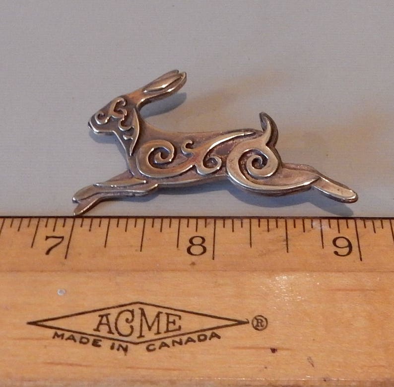 Celtic Rabbit Brooch or Pendant in Bronze - Etsy