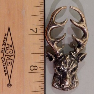 Stag Head Pendant in Bronze image 6