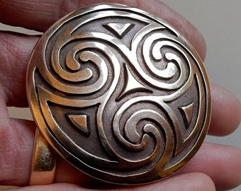 Celtic Spiral Brooch or Pendant