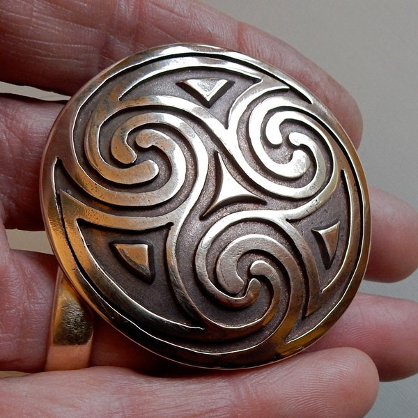 Celtic Spiral Brooch or Pendant