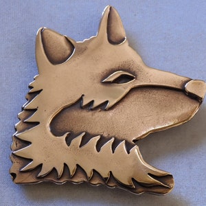 Large Wolf Head Cloak Clasp
