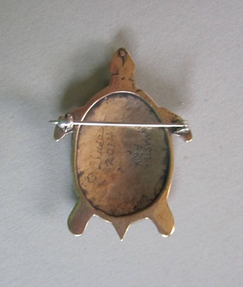 Celtic Turtle brooch by MasterArk - back