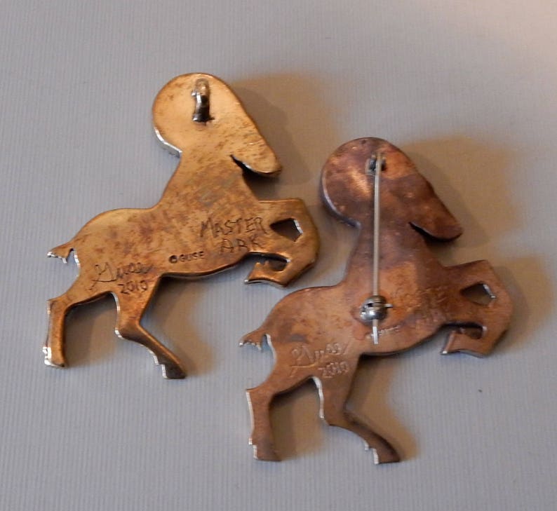 Bronze Ram Brooch or Pendant image 4