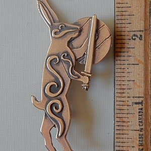 Killer Rabbit with Sword Pendant or Brooch image 8