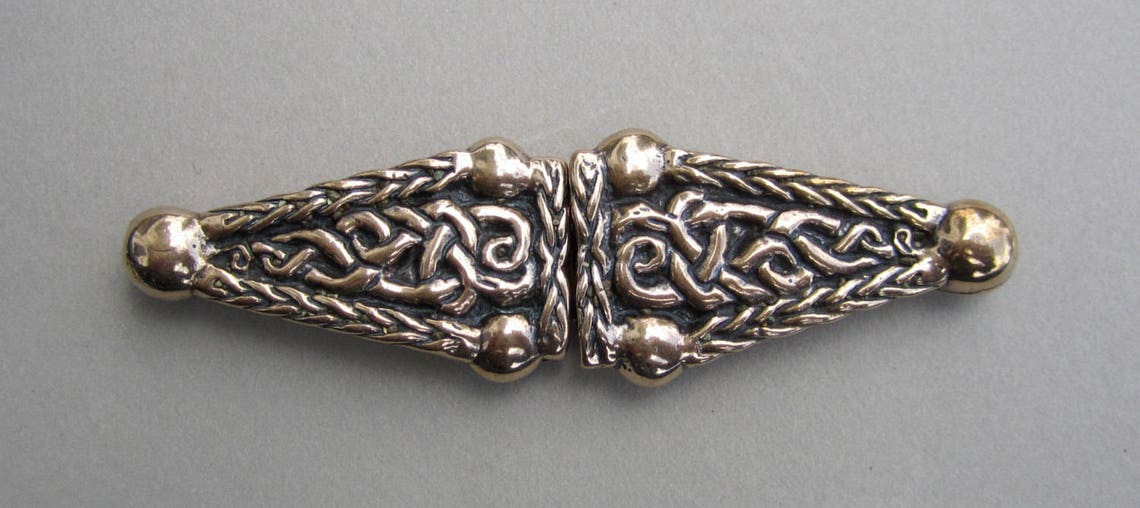 Cloak Clasp Bronze Knotwork Sew on Cloak Clasp Etsy