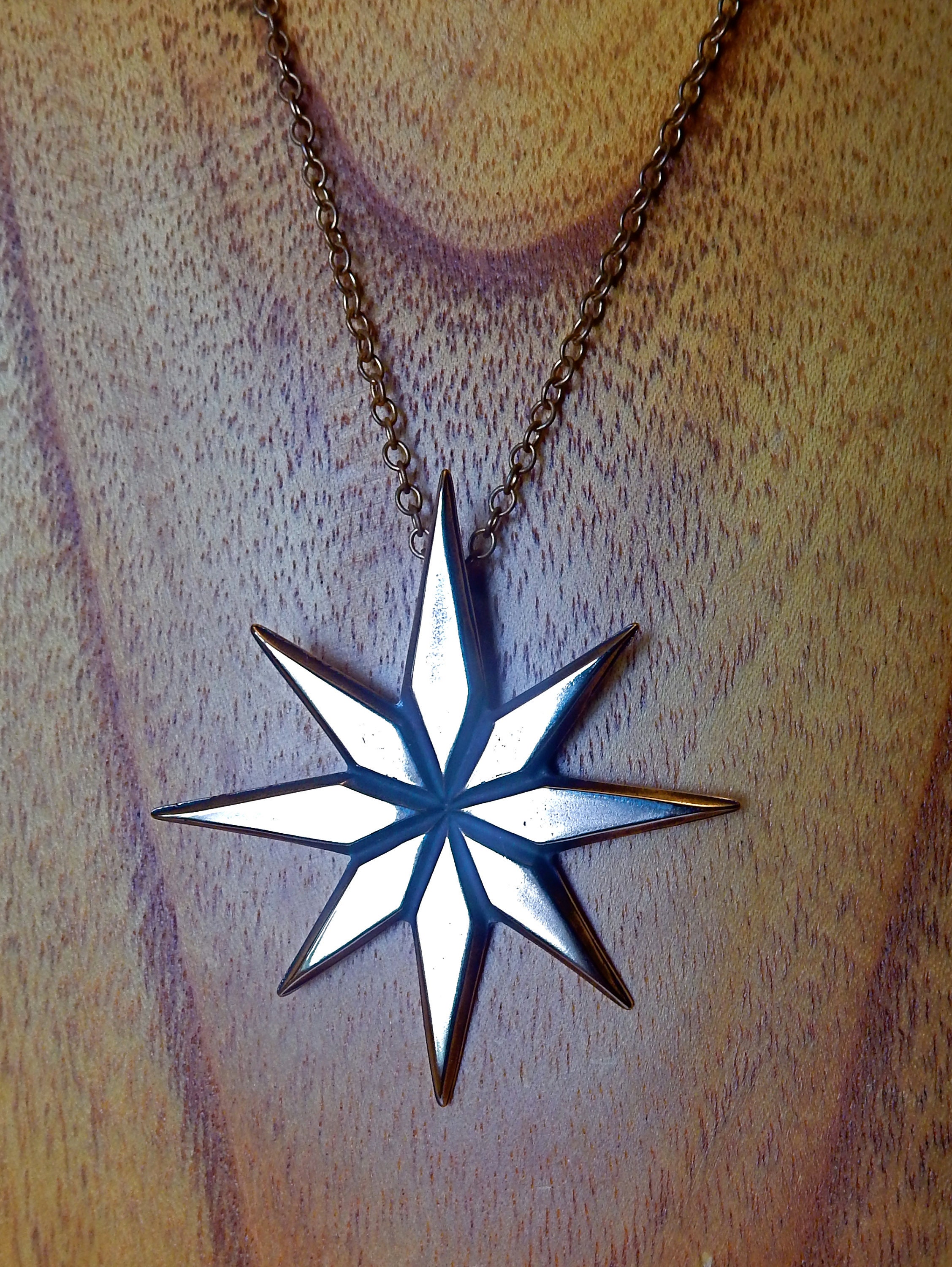 Sapphire Starburst Rose Gold 8 Point Star Necklace ☆ The Sporting Shoppe ☆  Richmond, Rhode Island