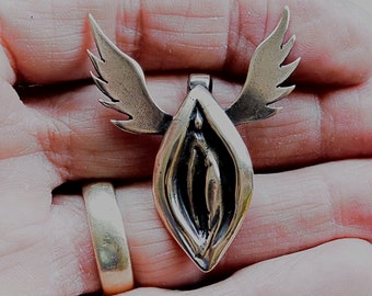 Flying Vulva Pendant