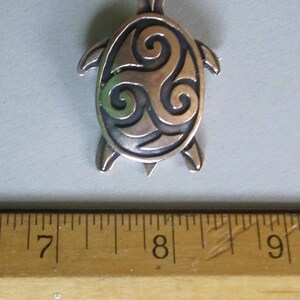 Sea Turtle (Honu) brooch with triskele spiral decoration by MasterArk