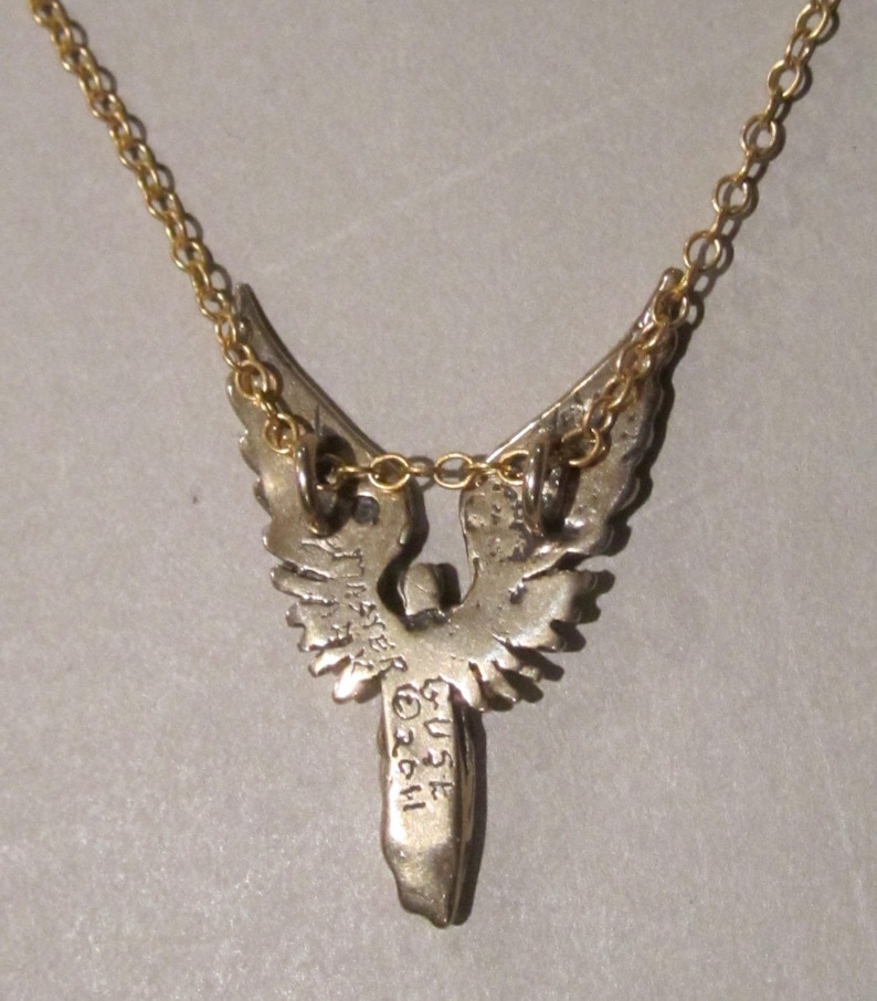 Angel Pendant in Bronze or Sterling Silver Etsy
