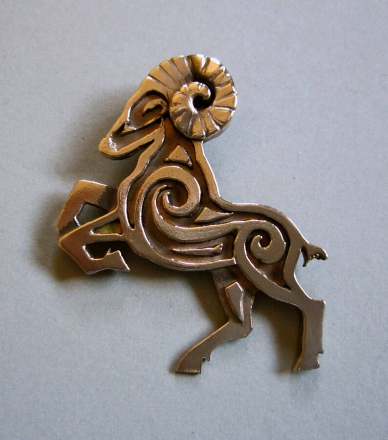 Bronze Ram Brooch or Pendant image 7