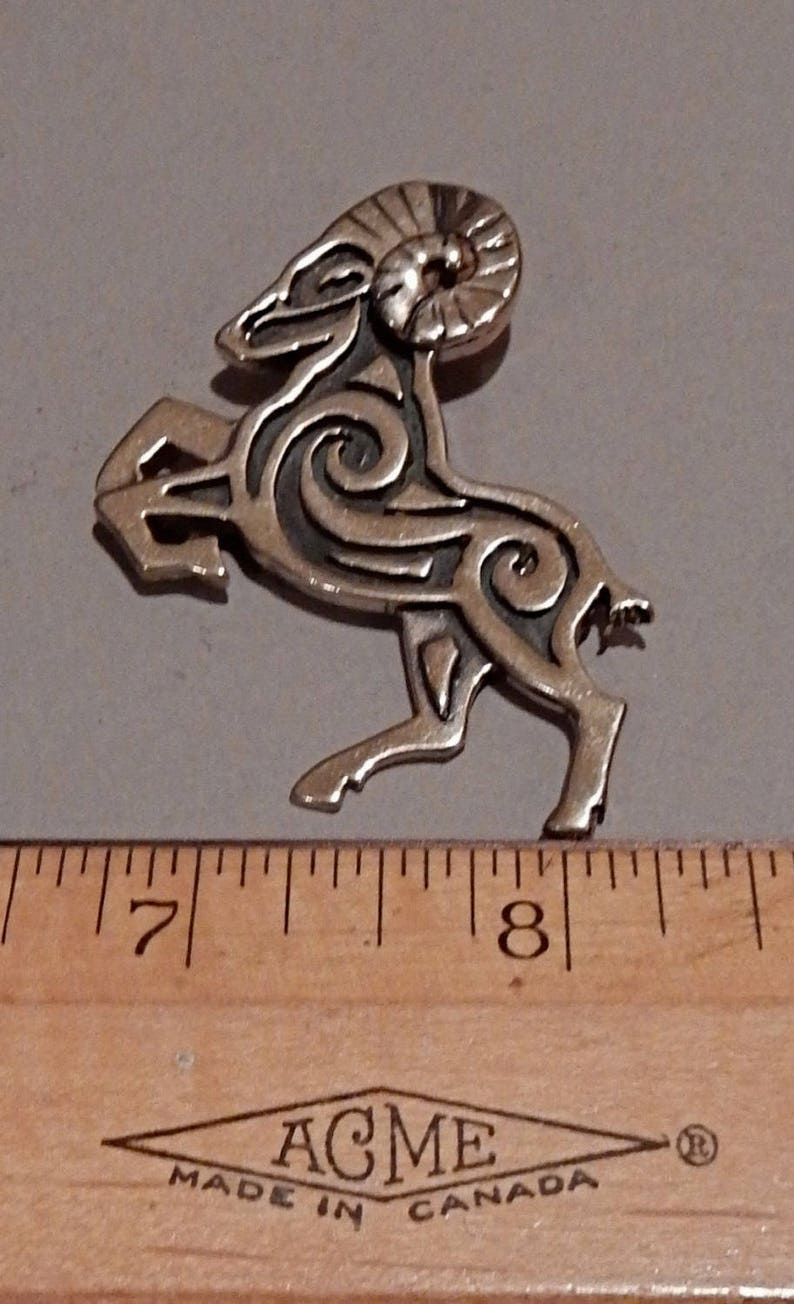 Bronze Ram Brooch or Pendant image 6