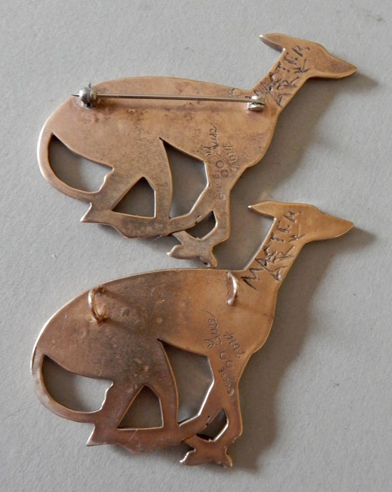 Large Greyhound Brooch or Pendant in Bronze image 4