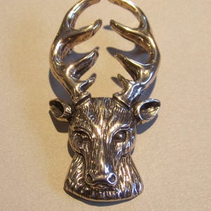Stag Head Pendant in Bronze image 4
