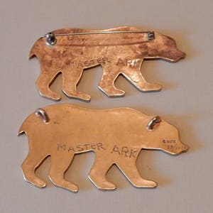 Large Bear Brooch or Pendant in Bronze image 6