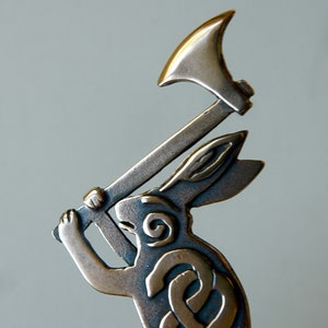 Killer Rabbit With Axe - Pendant or Brooch - Etsy Canada