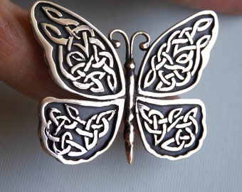 Celtic Butterfly Brooch or Pendant