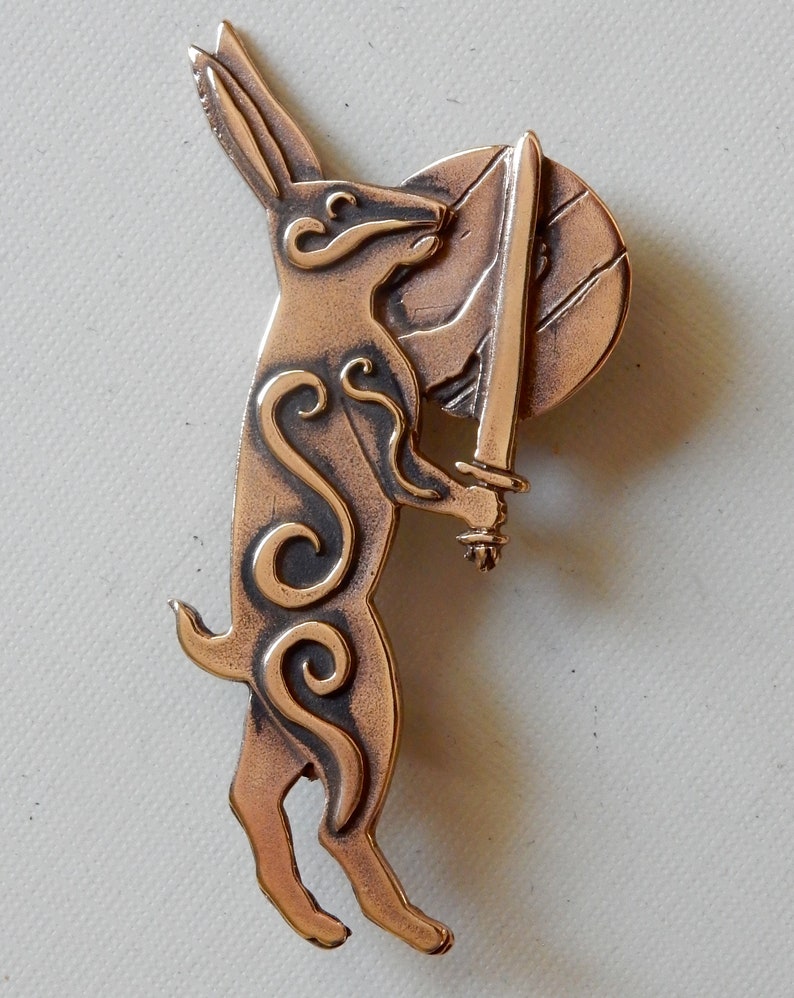 Killer Rabbit with Sword Pendant or Brooch image 2