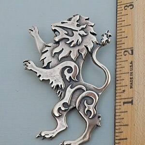 Lion Brooch or Pendant in Bronze image 5