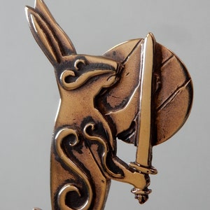 Killer Rabbit with Sword Pendant or Brooch image 4