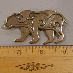 Large Bear Brooch or Pendant in Bronze image 5