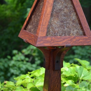 Mission Oak Arts and Crafts Mica Table Lamp