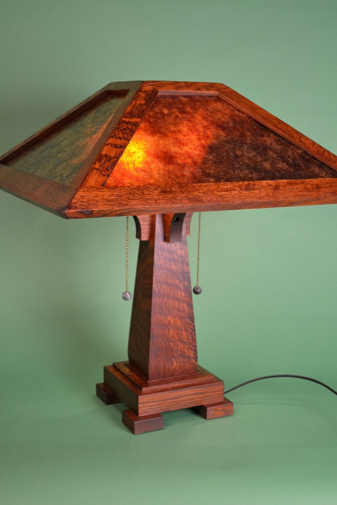 This Arts and Crafts Mission Style Mica Table Lamp Etsy