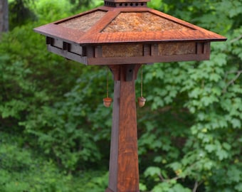 Prairie Craftsman Reading Lamp Mission Style Oak Arts and Crafts Mica Table Lamp Yellowstone Dutton Ranch Lamp