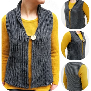 Crochet Pattern Vest, Gilet, Waistcoat. Easy to crochet. pattern PDF download tutorial