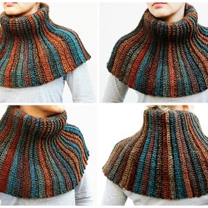 Crochet Pattern for Neck Warmer. English+German.  pattern PDF download tutorial