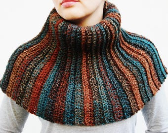 Crochet Pattern for Neck Warmer. English+German.  pattern PDF download tutorial