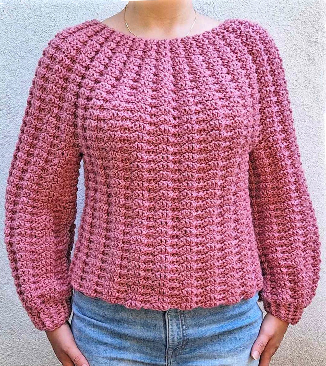 Crochet Pattern for Sweaters, Jumpers, Pullovers. Made Top