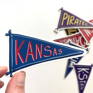 KU Jayhawks Pennant Sticker