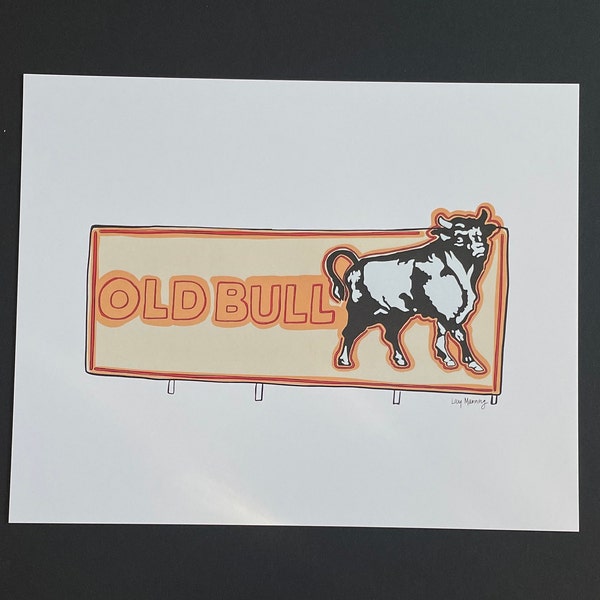 Old Bull Print | Durham NC Artwork