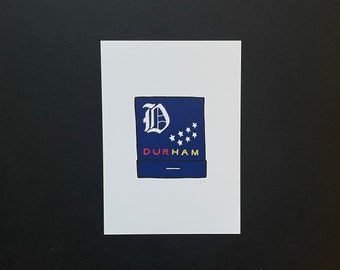 Durham Matchbook Print | Durham NC | Bull City Gift