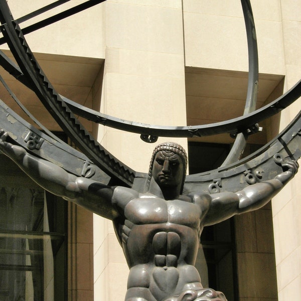 Atlas Statue New York JPEG Image High Quality Digital Download