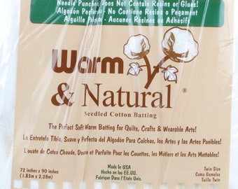 Warm and Natural Batting Batting Warm & Natural Cotton 72x90”