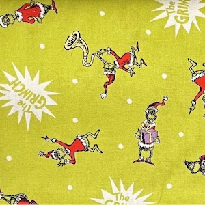 Robert Kaufman how the Grinch stole Christmas ADED21776223 by the yard or length option