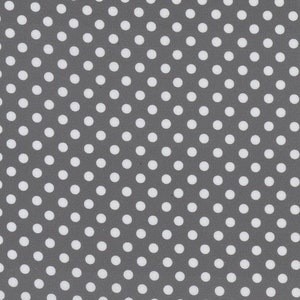 Mook Fabrics Grey Polka Dots 100% quilt shop Cotton fabric by the Yard