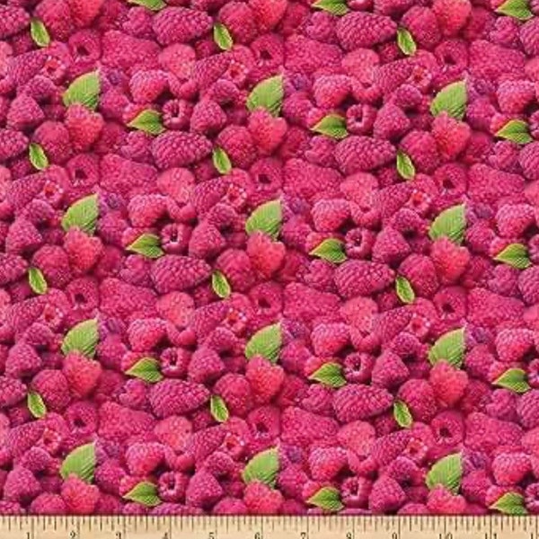 Mook Fabrics Raspberries 115483 Cotton Fabric by the yard