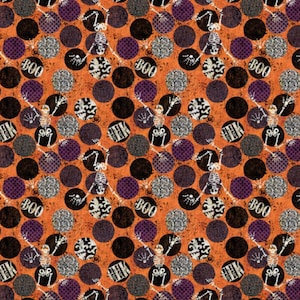 Springs Creative Halloween Skeleton Dot 100% quilt shop cotton fabric by the yard
