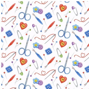 Henry Glass Just sew Happy HEG-493-71 cotton fabric