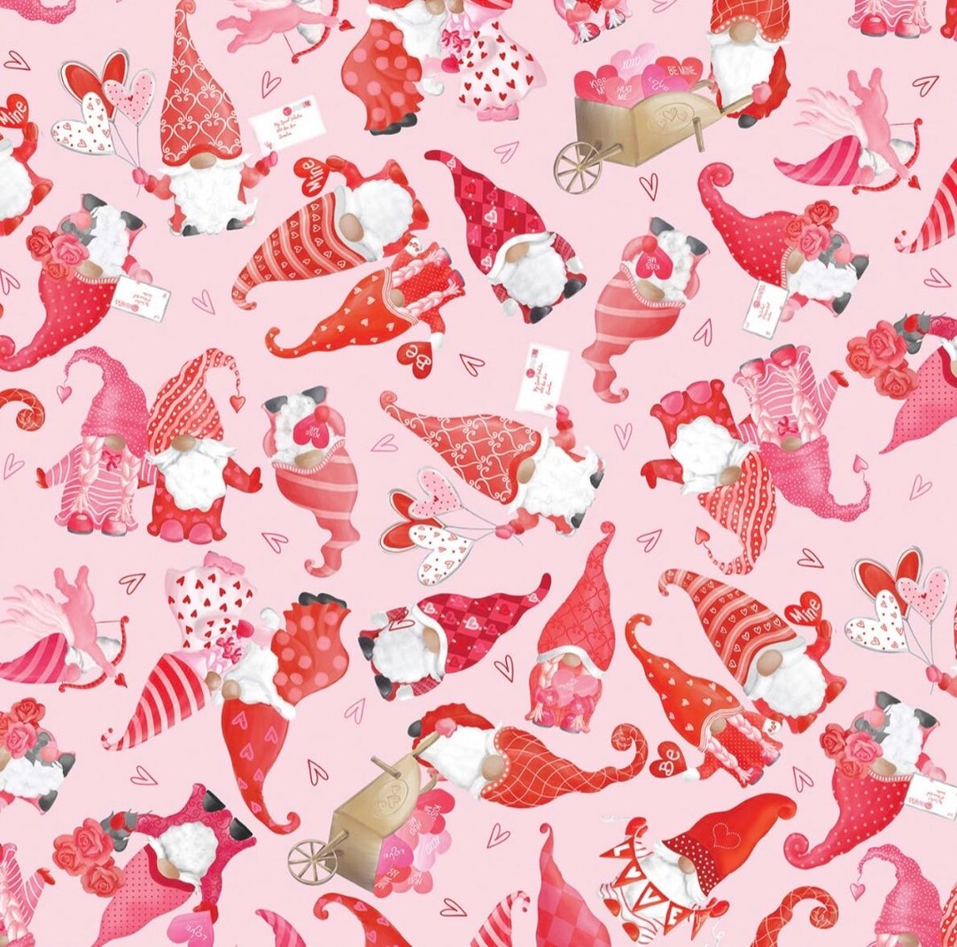 Kanvas Studios Gnomie Love Be My Gnome Sweet Valentines Day on Pink