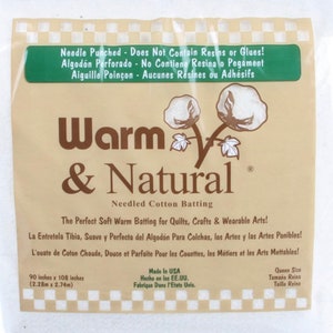 Warm and Natural Batting Batting Warm & Natural Cotton 90in x 108in