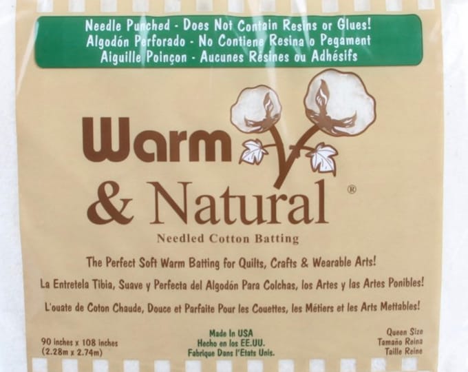 Warm and Natural Batting Batting Warm & Natural Cotton 90in X 108in Etsy