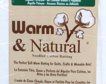 Warm and Natural Batting Batting Warm & Natural Cotton 45in x 60in baby crib size or throw size