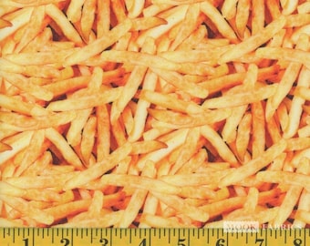 Mook Fabrics Fast Food French Fries 127609 Cotton Fabric by the yard