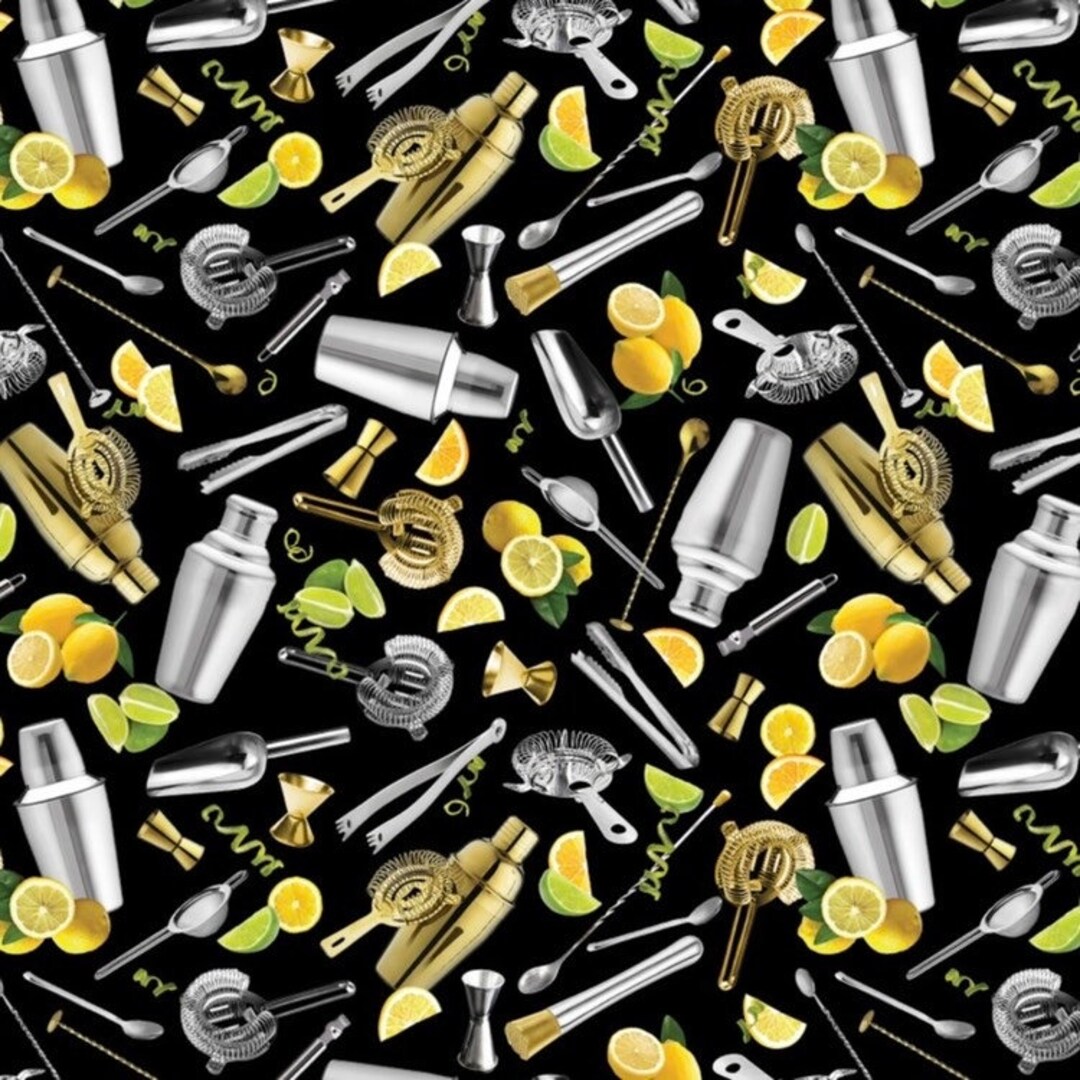 Kanvas Studios Top Shelf Barware 100 Quilt Shop Cotton Fabric by the