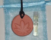 MARIJUANA LEAF Diffuser Necklace - *Pot Leaf Pendant - *Terracotta Diffuser - *Aromatherapy Necklace - Essential Oil Diffuser - Hemp Jewelry